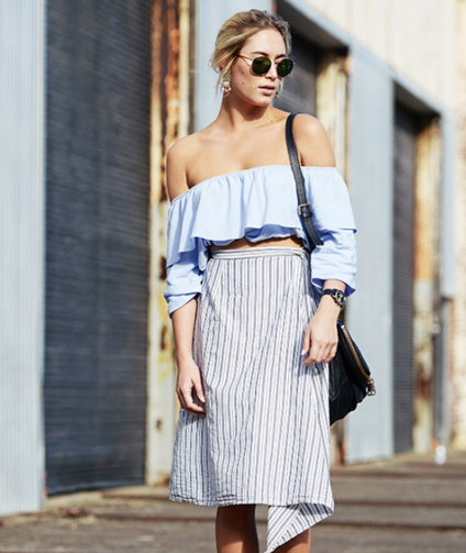 Paired with a skirt- 70's bohemian feel.