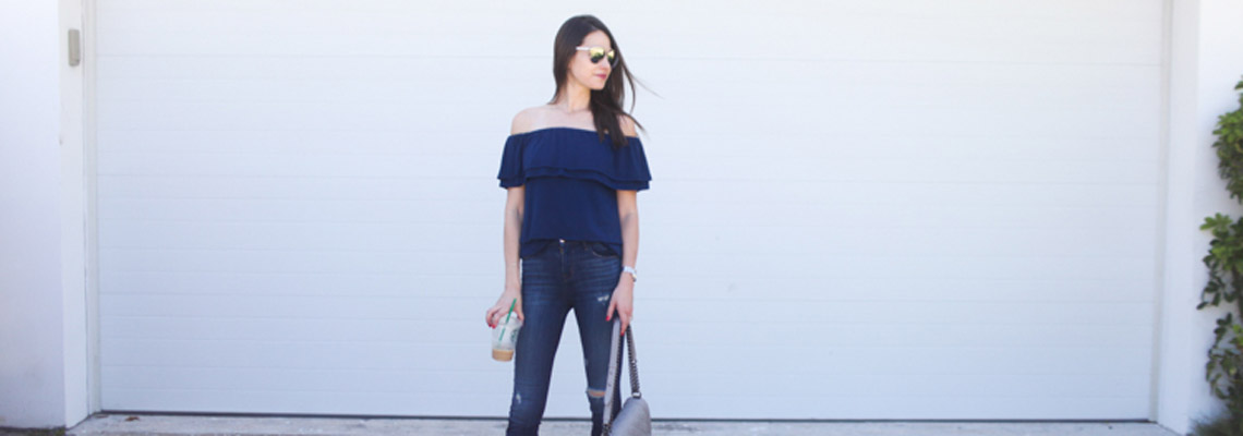 Ruffle Off the Shoulder