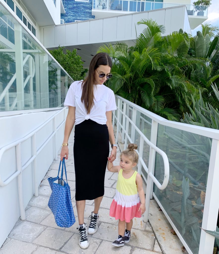 Styling a Ribbed Black Tank Dress - Miami Style Mom
