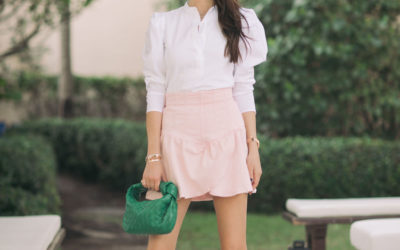 Styling a pink mini skirt!