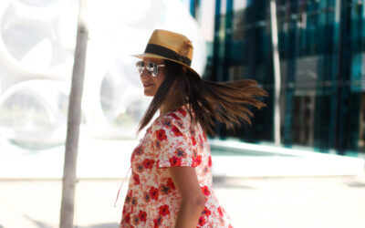 Lace-Up Mini Shift Dress